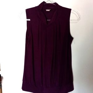 Perseption Concept Purple Sleeveless Blouse